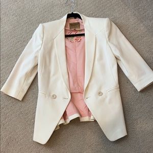 Ted Baker white structured blazer tailored XS 1